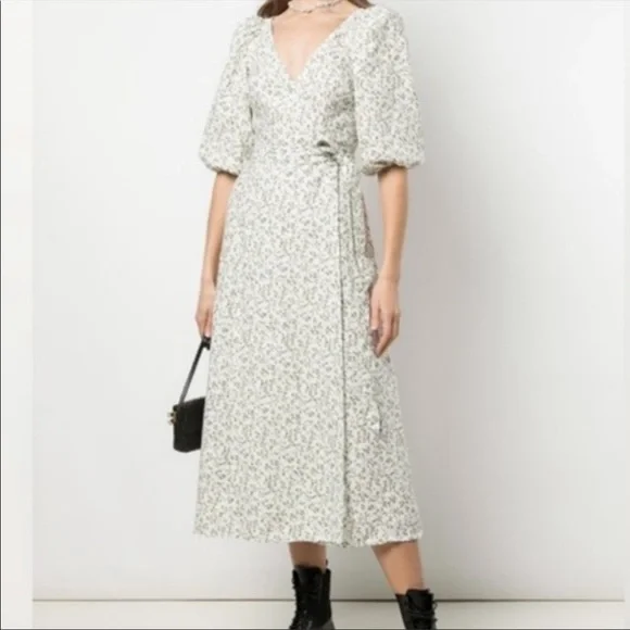 Reformation Mint Floral print Midi Wrap Reformation | Dresses | Reformation Mint Floral Print Midi Wrapdress Nwt |  Poshmark